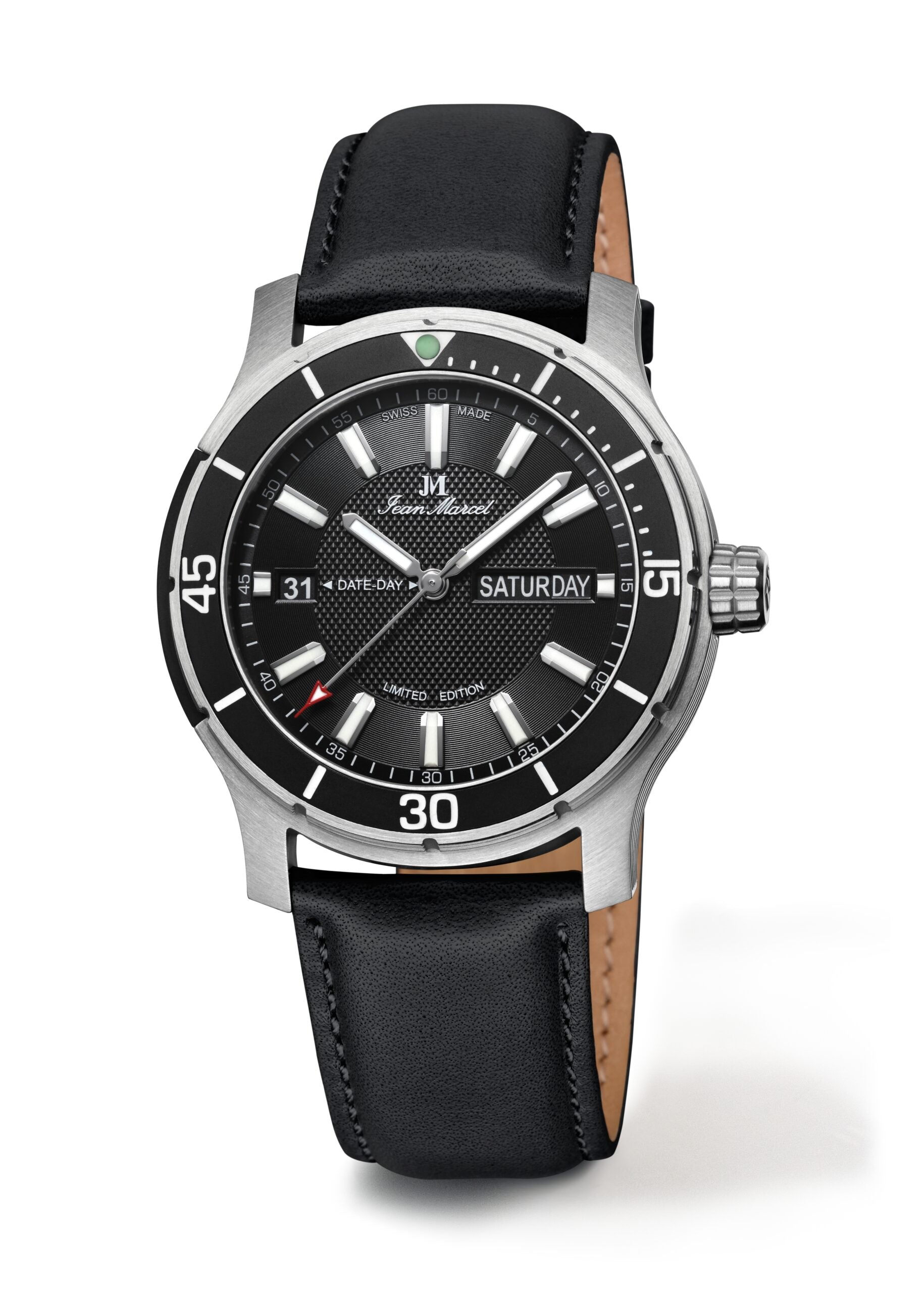 Horween leather strap black