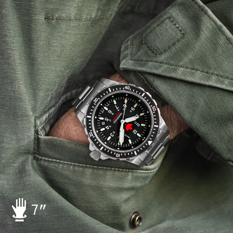 MARATHON 46mm Red Maple Leaf Jumbo Diver JSAR Quarz - WW194018SS