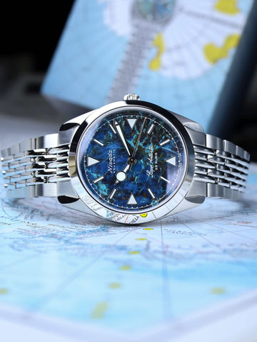 Nivada Grenchen X Chronofactum Antarctic Chrysocoll