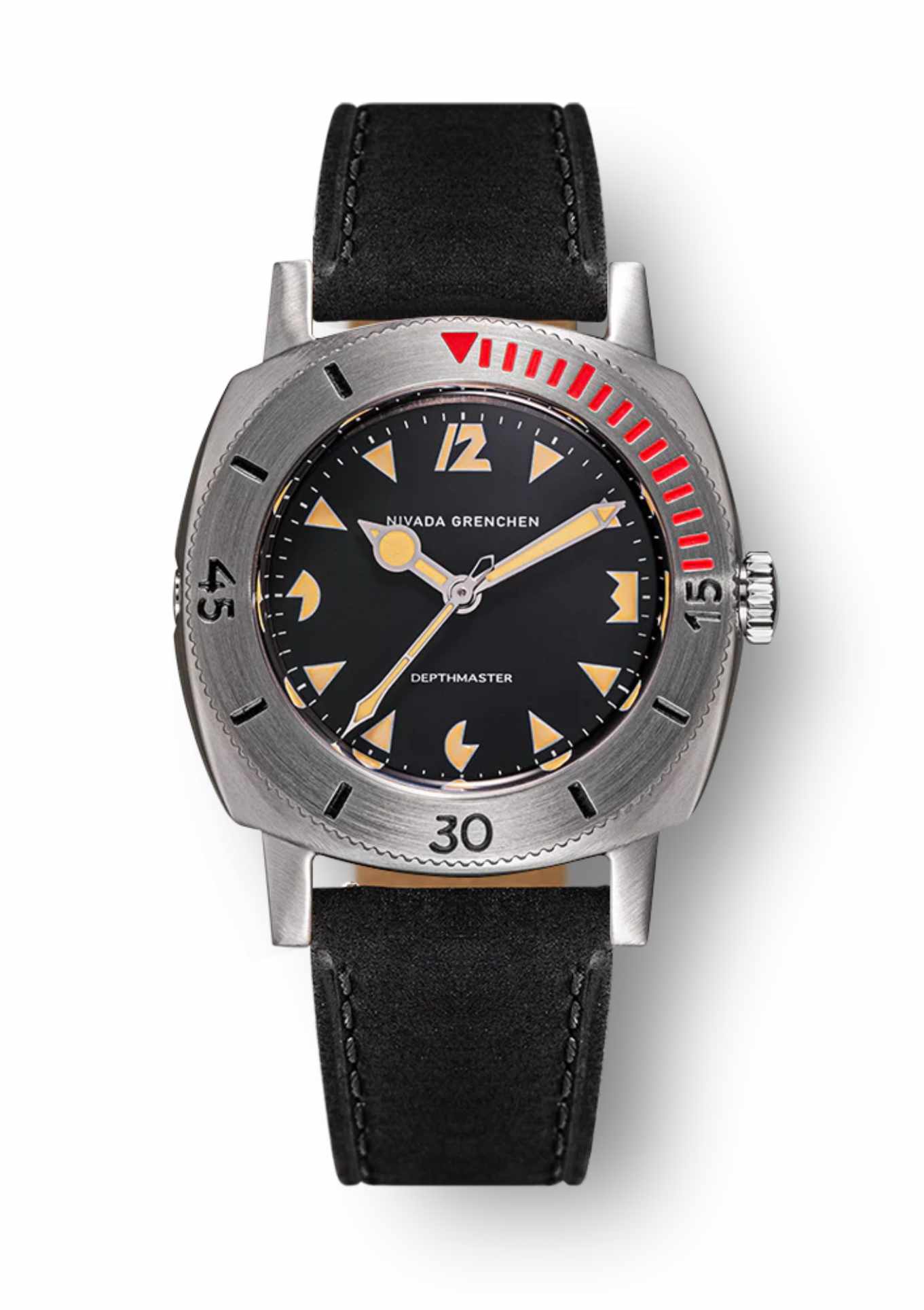 Leather strap, black