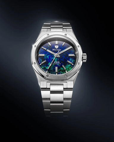 Nivada Grenchen F77 MKII AZURITE - 100 YEARS - 68056A77