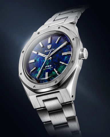 Nivada Grenchen F77 MKII AZURITE - 100 YEARS - 68056A77