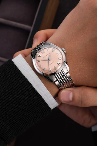 Nivada Grenchen Antarctic 35mm Salmon - No Date 35018M