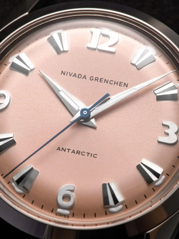 Nivada Grenchen Antarctic 35mm Salmon - No Date 35018M