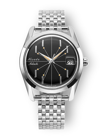 Nivada Grenchen Antarctic Spider 35mm Black - With Date 35011M17