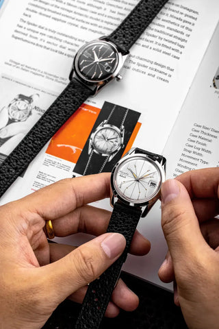 Nivada Grenchen Antarctic Spider 35mm Silver - With Date 35012M17