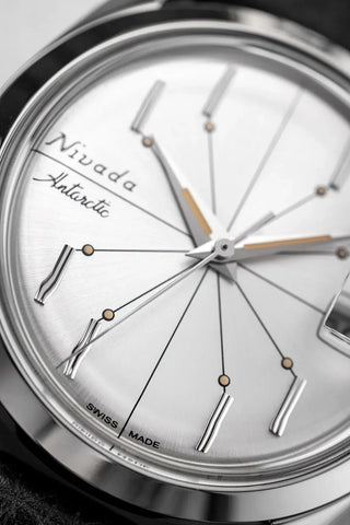 Nivada Grenchen Antarctic Spider 35mm Silver - With Date 35012M17