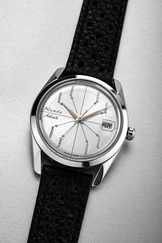 Nivada Grenchen Antarctic Spider 35mm Silver - With Date 35012M17