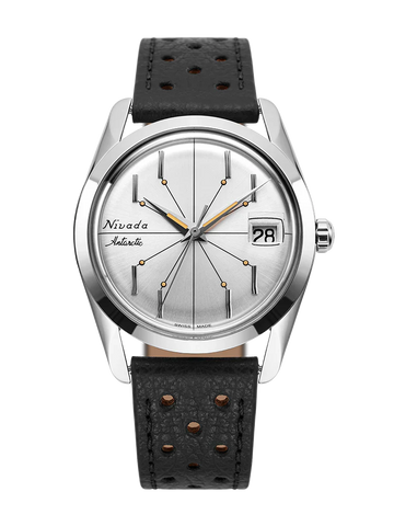 Nivada Grenchen Antarctic Spider 35mm Silver - With Date 35012M17