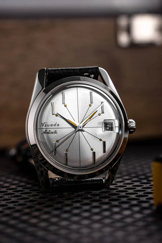 Nivada Grenchen Antarctic Spider 35mm Silver - With Date 35012M17