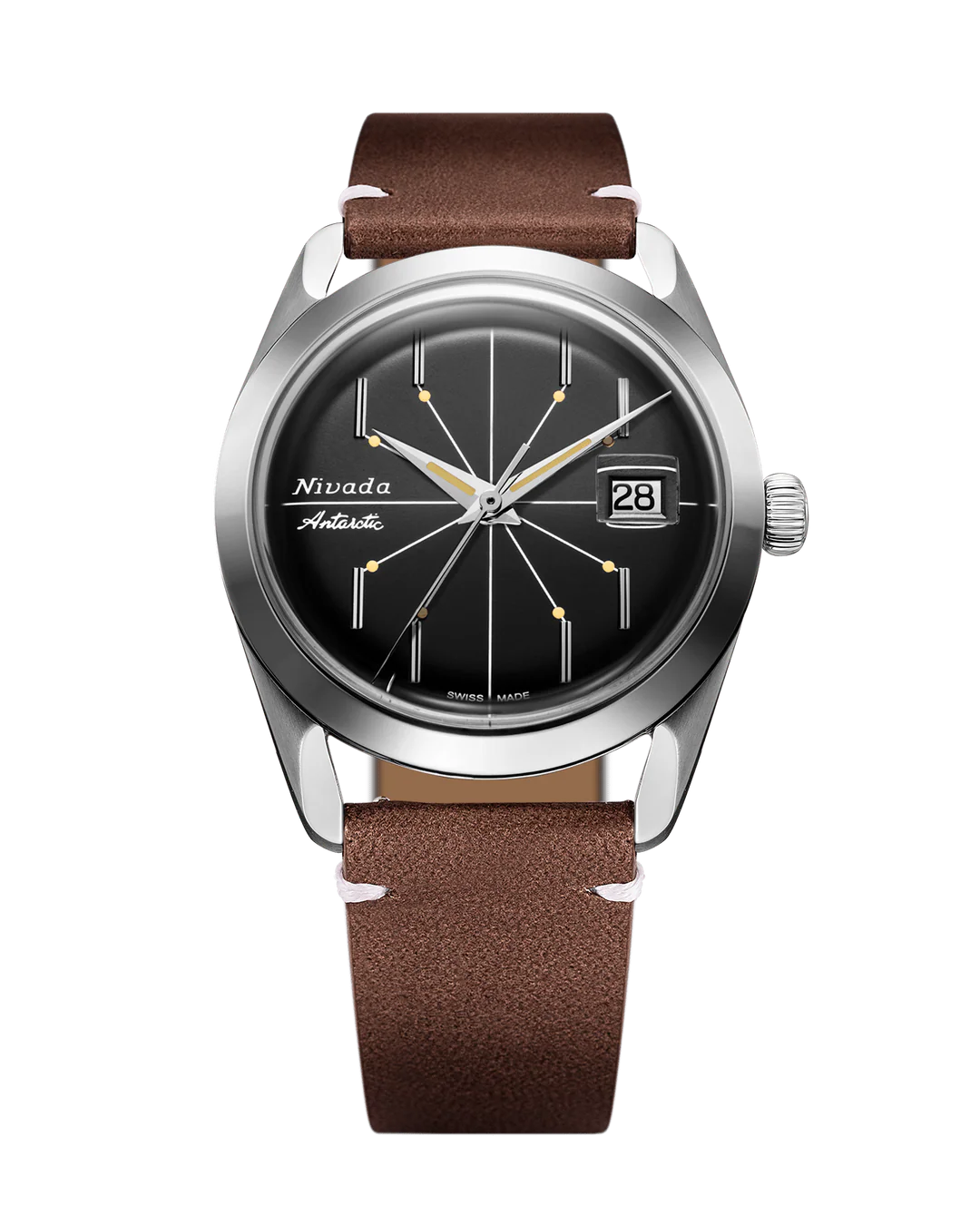 Lederband Braun - Weiße Naht