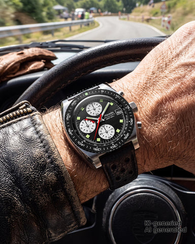 Nivada Grenchen Autochron Reverse Panda Mecaquartz 77007Q