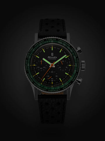 Nivada Grenchen Chronoking Inter Bezel 87042Q - GMT Bezel