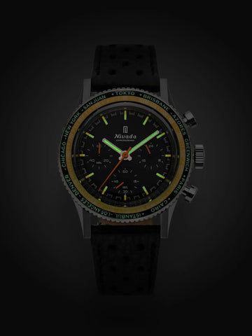 Nivada Grenchen Chronoking Inter Bezel 87042Q - GMT Bezel