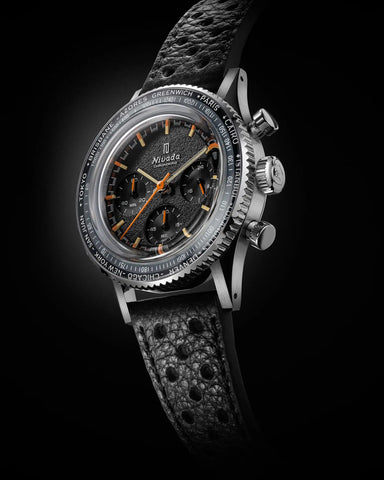 Nivada Grenchen Chronoking Inter Bezel 87042Q - GMT Bezel