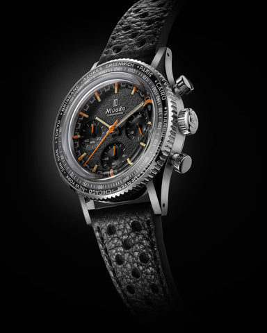 Nivada Grenchen Chronoking Inter Bezel 87042Q - GMT Bezel