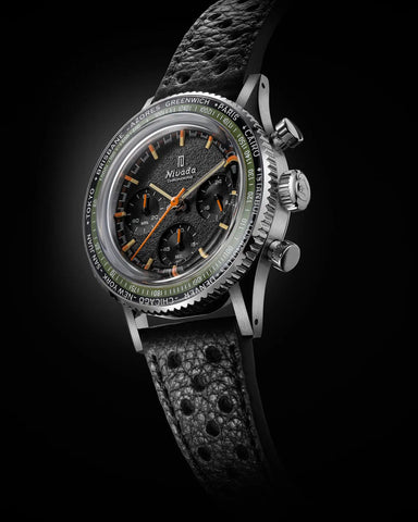 Nivada Grenchen Chronoking Inter Bezel 87042Q - GMT Bezel