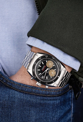 Nivada Grenchen Chronosport Yellow 77001A