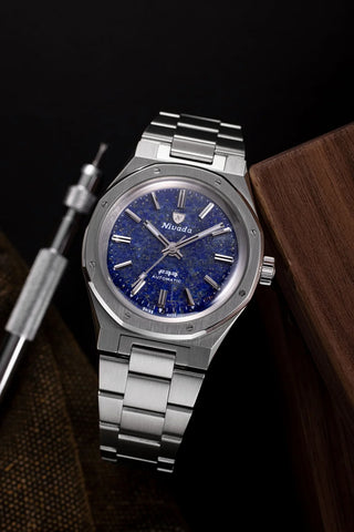 Nivada Grenchen F77 - Titanium Lapis Lazuli 68017A77