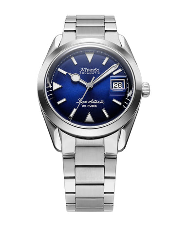 Nivada Grenchen Super Antarctic Blue Date 32076A
