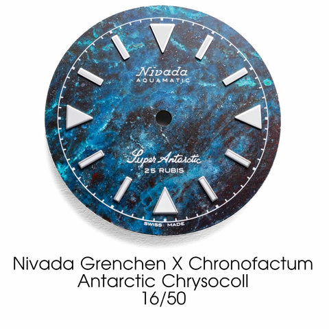 Nivada Grenchen X Chronofactum Antarctic Chrysocoll