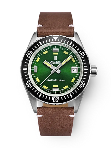 Nivada Grenchen Antarctic Diver Green - Date - 32053A