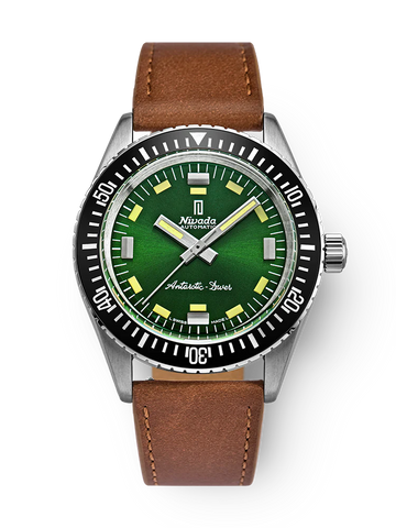 Nivada Grenchen Antarctic Diver Green -No Date OUTLET
