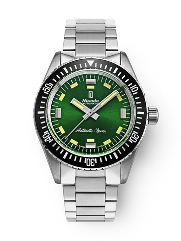 Nivada Grenchen Antarctic Diver Green -No Date OUTLET