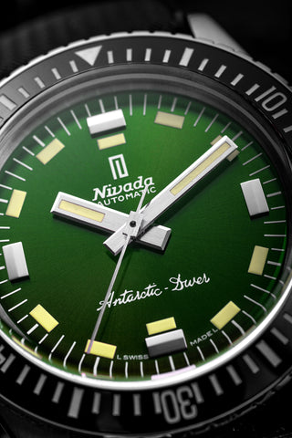 Nivada Grenchen Antarctic Diver Green -No Date OUTLET