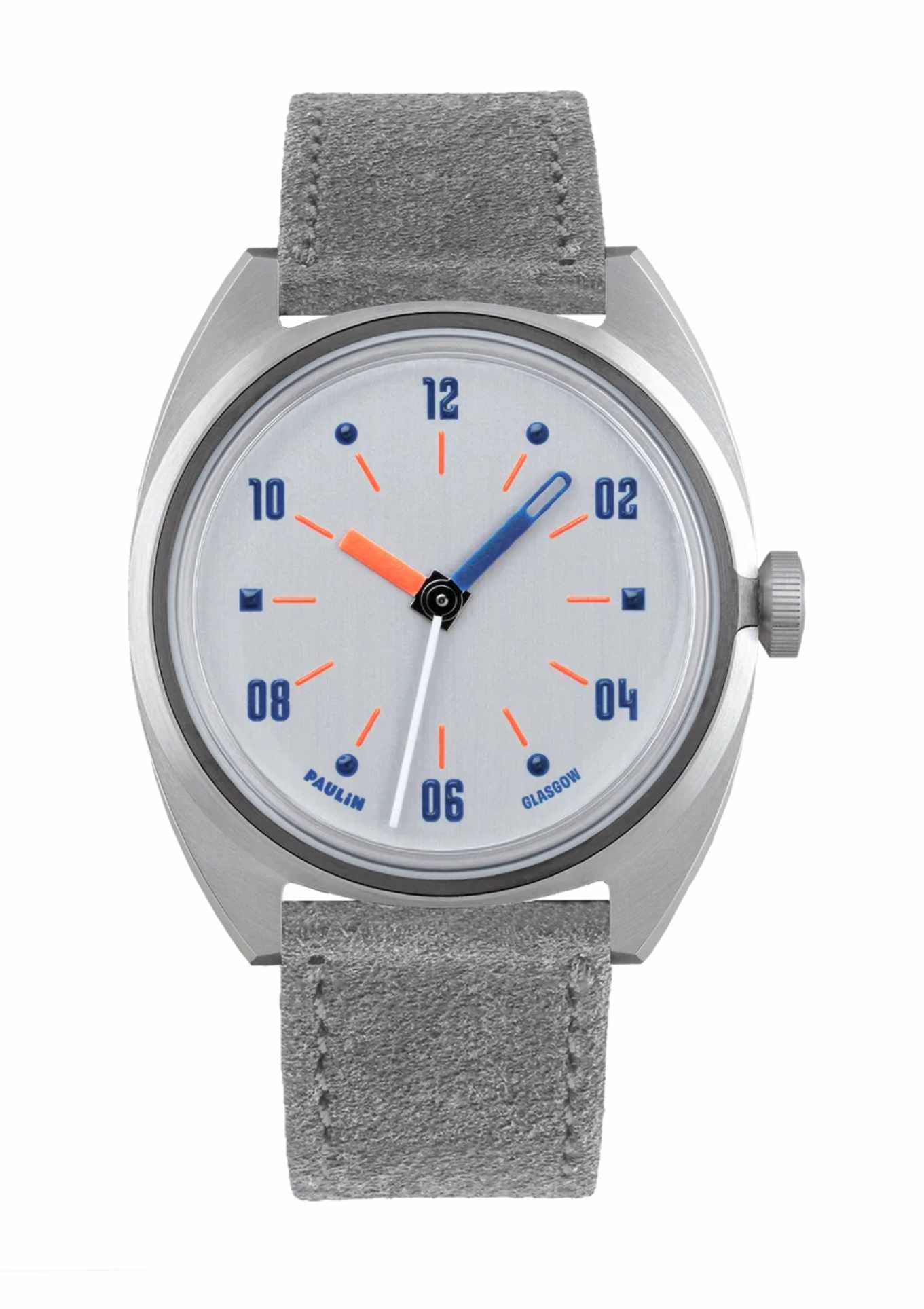 Grey leather strap - S