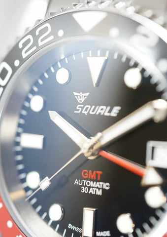 Squale 1545 GMT Black-Red Special Edition