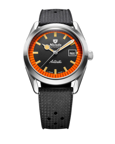 Nivada Grenchen Super Antarctic Black & Orange Date 38mm 32056A