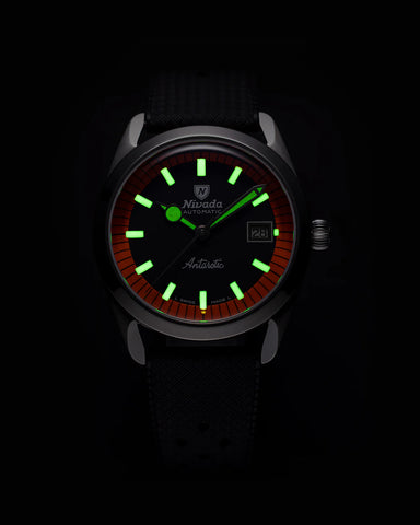 Nivada Grenchen Super Antarctic Black & Orange Date 38mm 32056A