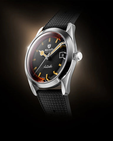Nivada Grenchen Super Antarctic Black & Orange Date 38mm 32056A