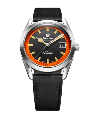 Nivada Grenchen Super Antarctic Black & Orange Date 38mm 32056A