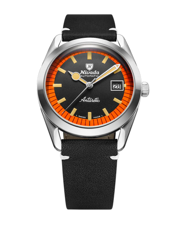 Nivada Grenchen Super Antarctic Black & Orange Date 38mm 32056A