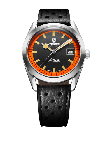 Nivada Grenchen Super Antarctic Black & Orange Date 38mm 32056A