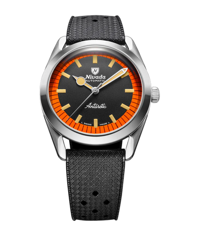 Nivada Grenchen Super Antarctic Black & Orange NoDate 38mm 32057A