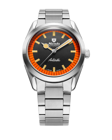 Nivada Grenchen Super Antarctic Black & Orange NoDate 38mm 32057A