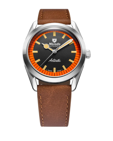 Nivada Grenchen Super Antarctic Black & Orange NoDate 38mm 32057A