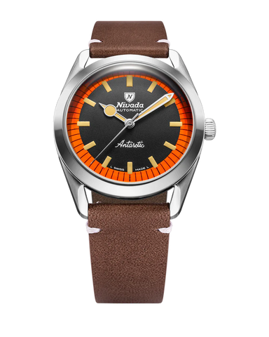 Nivada Grenchen Super Antarctic Black & Orange NoDate 38mm 32057A