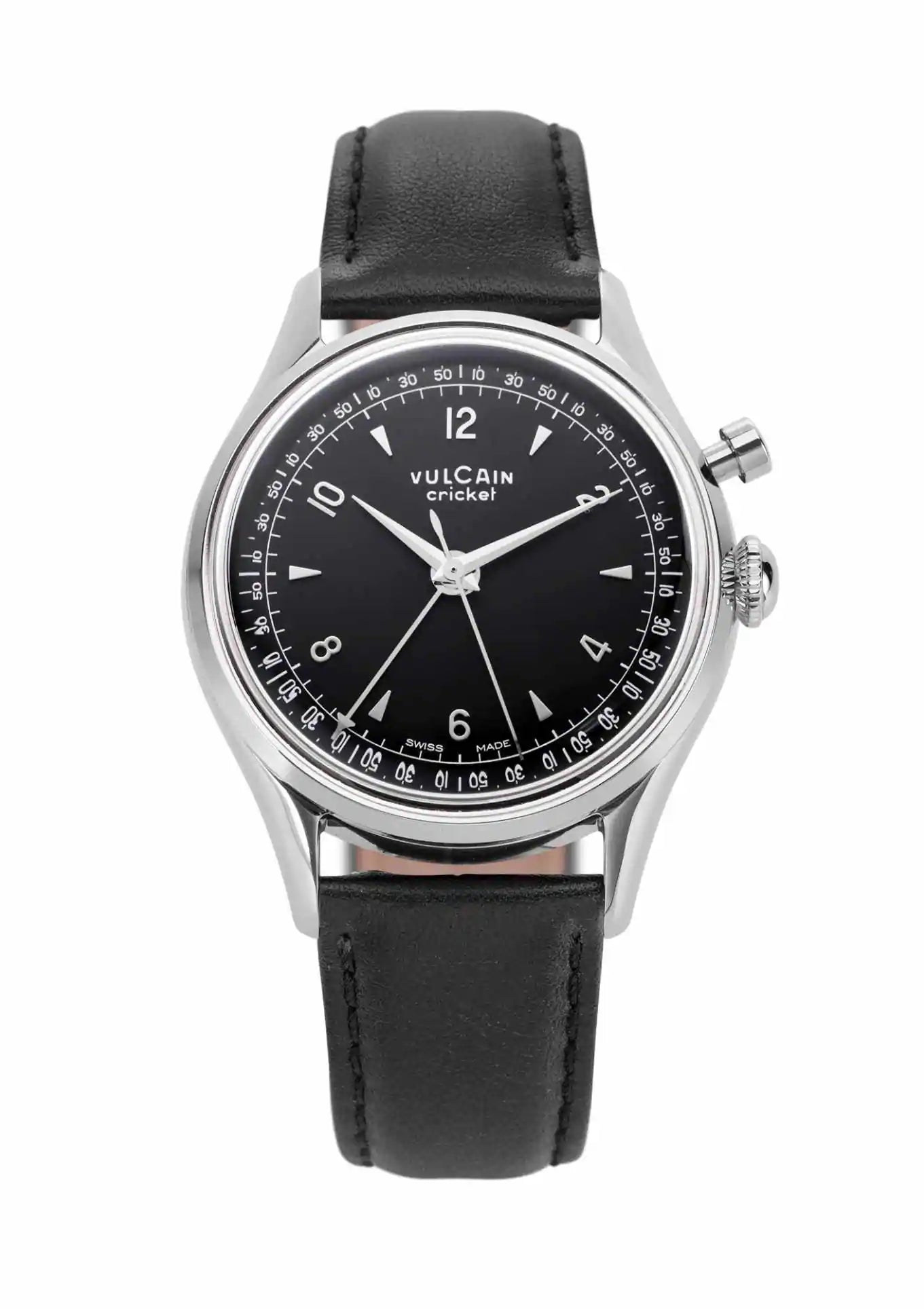 Open Caseback Black Leather Strap