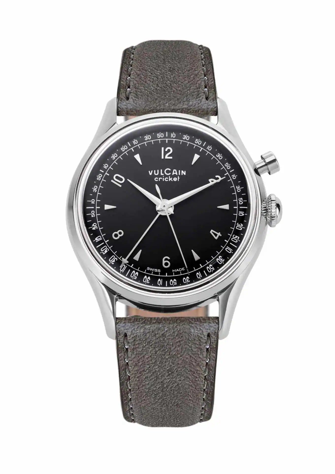 Open Caseback Gray Leather Strap