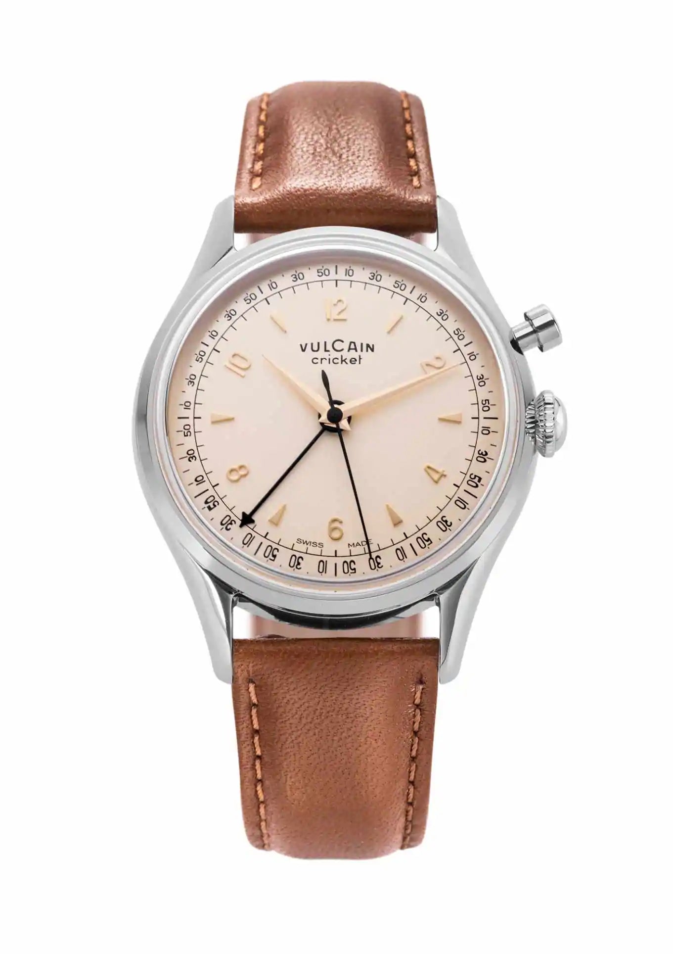 Closed Caseback Brown Leather Strap