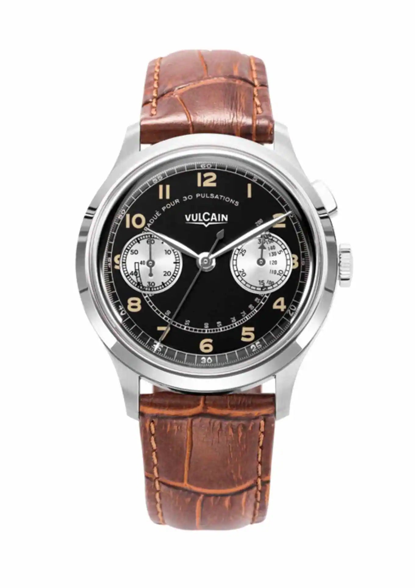 Lederband Braun Kroko-Prägung