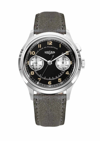 Vulcain Monopusher Black-White