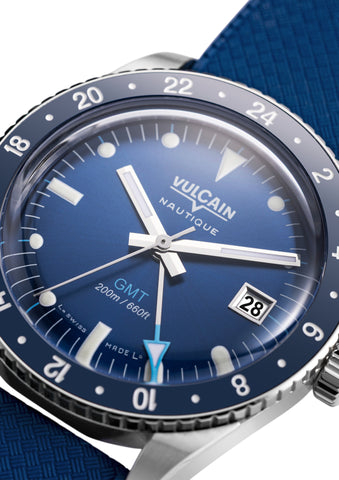 Vulcain Skindiver Nautique GMT Blue Limited Edition 680174B37