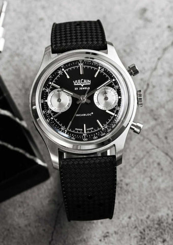 Vulcain Chronograph Black-Silver