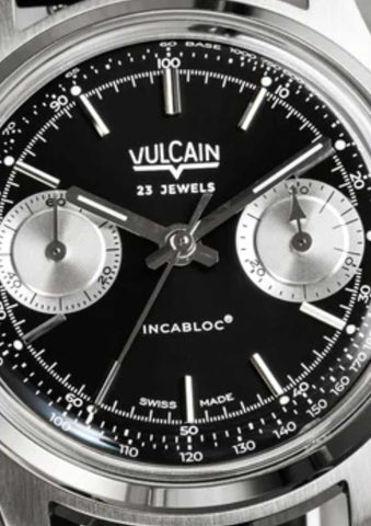 Vulcain Chronograph Black-Silver