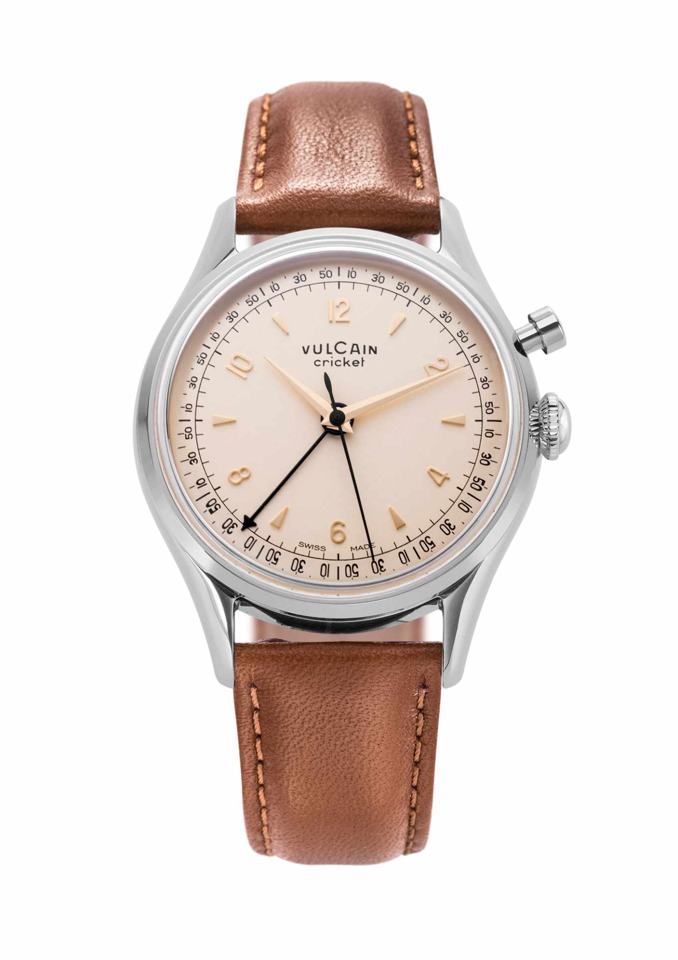 Closed Caseback Brown Leather Strap